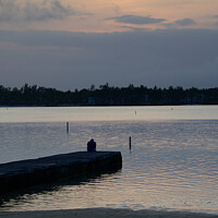 Buy canvas prints of Blue Bay Beach in Mauritius at Dusk by Dietmar Rauscher
