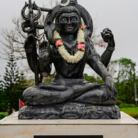 Buy canvas prints of Baba Vishwanath Statue of Shiva in Grand Bassin, Mauritius by Dietmar Rauscher