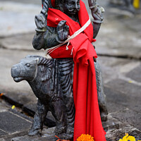 Buy canvas prints of Agni Dev Hindu God Statue in Grand Bassin, Mauritius by Dietmar Rauscher