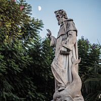 Buy canvas prints of Monumento a Sant Antonio Abate Statue in Sorrento by Dietmar Rauscher