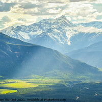 Buy canvas prints of Light Rays in Mountain Valley by Shawna and Damien Richard