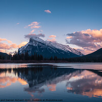 Buy canvas prints of Mount Rundle reflected in Vermillion Lakes by Shawna and Damien Richard