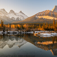 Buy canvas prints of Three Sisters Mountains, Canmore, Alberta by Shawna and Damien Richard