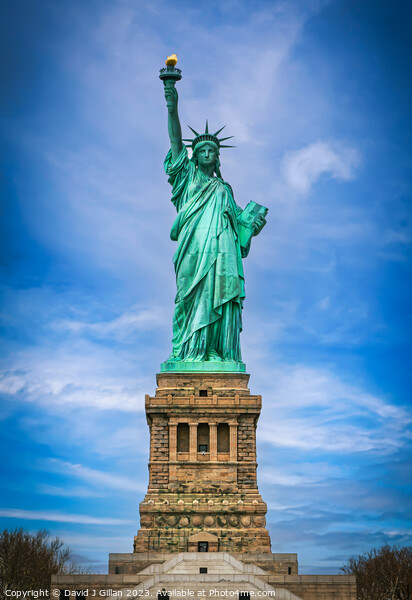 Statue Of Liberty Picture Board by David J Gillan