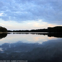 Buy canvas prints of Quiet and peaceful lake. Poland, Masuria by Paulina Sator
