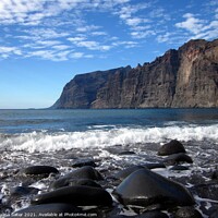 Buy canvas prints of Small beach located on Los Gigantes, Tenerife by Paulina Sator