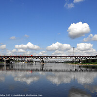 Buy canvas prints of Train running through the bridge. Poland by Paulina Sator