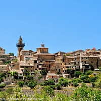 Buy canvas prints of Panoramic view of Valldemossa idyllic village. Majorca by Paulina Sator