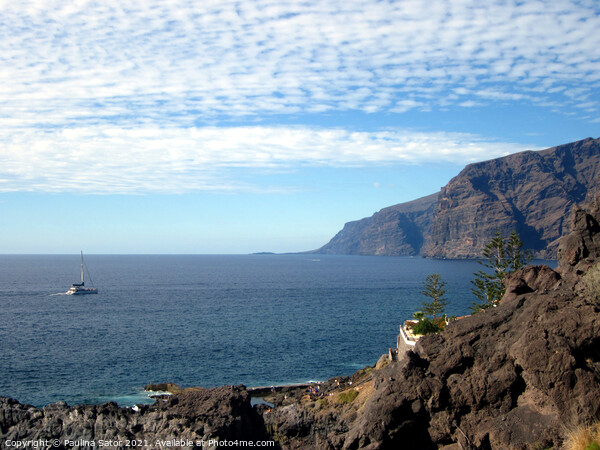 The cliffs at Los Gigantes. Tenerife, Spain Picture Board by Paulina Sator