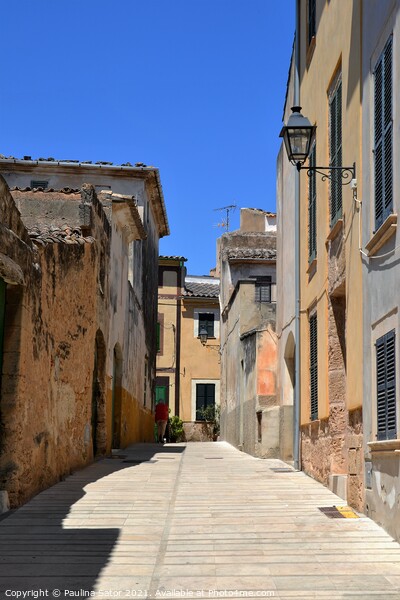 Alcudia Old Town medieval street. Majorca Picture Board by Paulina Sator