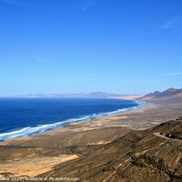 Buy canvas prints of Road to the Cofete beach. Fuerteventura by Paulina Sator