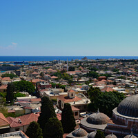 Buy canvas prints of Panorama of Rhodes town, Greece by Paulina Sator