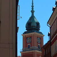 Buy canvas prints of Tower Clock, Royal Palace in Warsaw by Paulina Sator