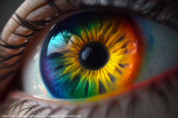 Rainbow eye Picture Board by Paulina Sator