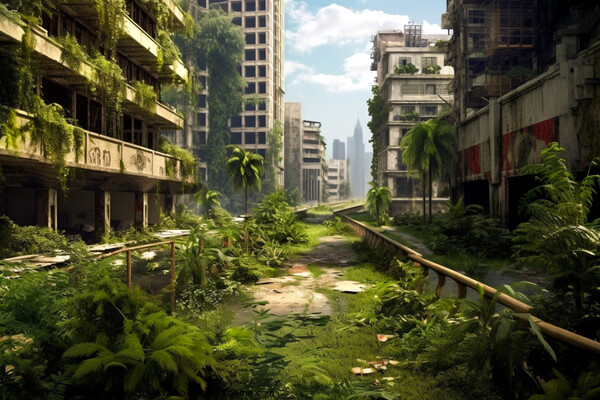 Abandoned city, end of civilization Picture Board by Paulina Sator