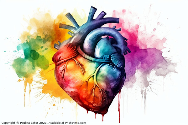 Rainbow heart Picture Board by Paulina Sator