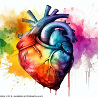 Buy canvas prints of Rainbow heart by Paulina Sator