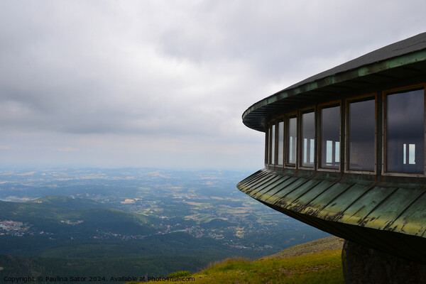 A disc-shaped observatory, Sniezka peak, Poland Picture Board by Paulina Sator