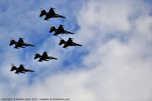 Air Force units over Warsaw, Poland Picture Board by Paulina Sator