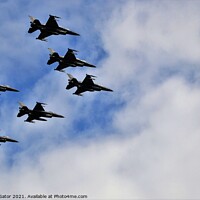 Buy canvas prints of Air Force units over Warsaw, Poland by Paulina Sator