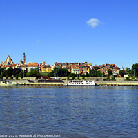 Buy canvas prints of Vistula river. Warsaw panorama, Poland by Paulina Sator