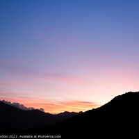 Buy canvas prints of Mountain silhouette  by Paolo Cordoni