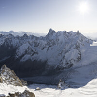 Buy canvas prints of Aiguille du Grépon aiguille du midi french alps by Sonny Ryse