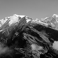 Buy canvas prints of Mont Blanc Black and white france by Sonny Ryse