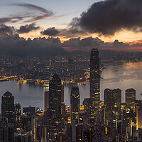 Buy canvas prints of Hong Kong at sunrise from the peak by Sonny Ryse