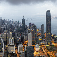 Buy canvas prints of Hong Kong moody panorama by Sonny Ryse