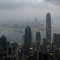 Buy canvas prints of Hong Kong Skyline at night by Sonny Ryse