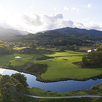 Buy canvas prints of River Brathay and Skelwith Aerial Lake District by Sonny Ryse