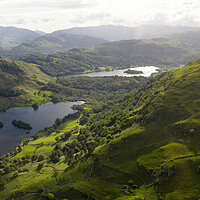 Buy canvas prints of Rydal water in the lake district Aerial by Sonny Ryse