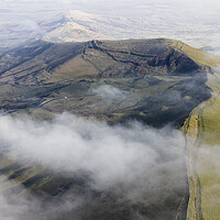 Buy canvas prints of Mam Tor aerial peak district by Sonny Ryse