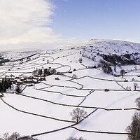 Buy canvas prints of Muker Aerial in winter Swaledale Yorkshire dales 2 by Sonny Ryse
