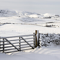 Buy canvas prints of Wharfedale covered in snow in winter Yorkshire Dales by Sonny Ryse