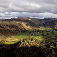Buy canvas prints of Borrowdale Aerial Lake District by Sonny Ryse