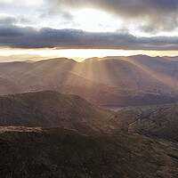 Buy canvas prints of Patterdale and Helvellyn Aerial Lake District by Sonny Ryse