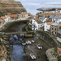 Buy canvas prints of Staithes coastal town england by Sonny Ryse