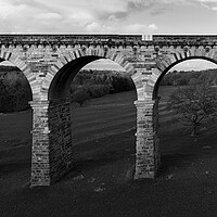 Buy canvas prints of Yorkshire Viaduct black and white by Sonny Ryse
