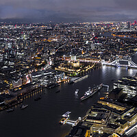 Buy canvas prints of London Aerial Cityscape at Night by Sonny Ryse