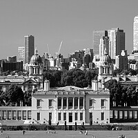 Buy canvas prints of Greenwhich Park and the National Maritime Museum London black an by Sonny Ryse