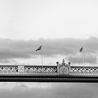 Buy canvas prints of Tower Bridge in London in Black and white by Sonny Ryse