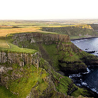 Buy canvas prints of Causeway bay cliffs aerial Ireland by Sonny Ryse