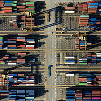 Buy canvas prints of Singapore docks from above by Sonny Ryse