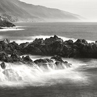Buy canvas prints of BIG SUR CALIFORNIA COAST Black and white by Sonny Ryse