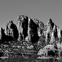 Buy canvas prints of Sedona Mountains Black and white USA by Sonny Ryse