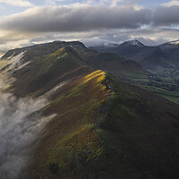 Buy canvas prints of Cat Bells on a misty winter morning Lake District by Sonny Ryse