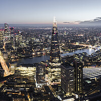 Buy canvas prints of London Skyline and the Shard at Sunrise by Sonny Ryse