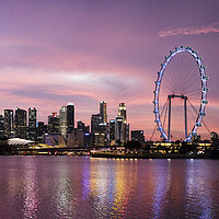 Buy canvas prints of Singapore Skyline Sunset 2 by Sonny Ryse